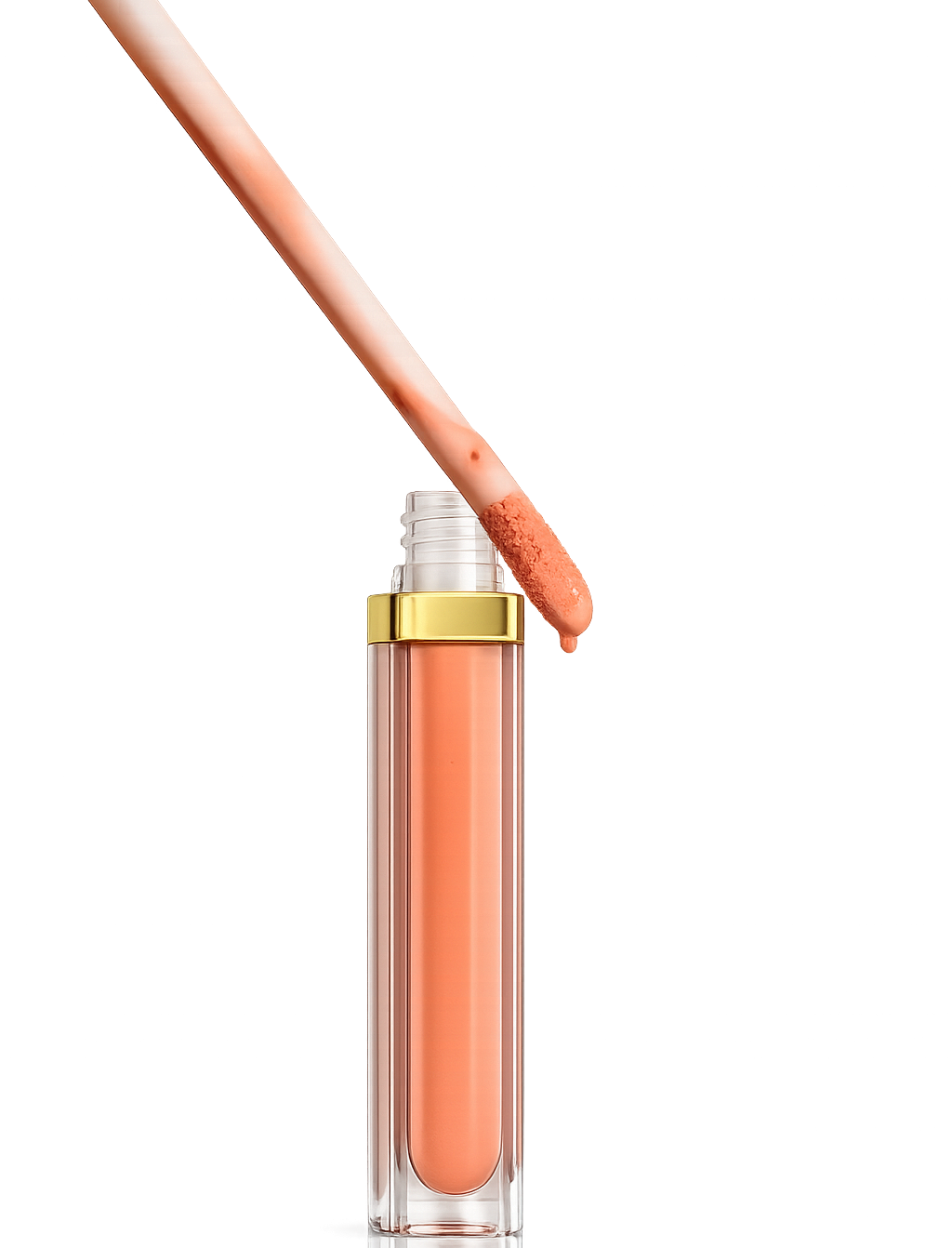Nude Cream Lip Gloss Kit With Mirror