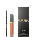 Nude Cream Lip Gloss Kit With Mirror