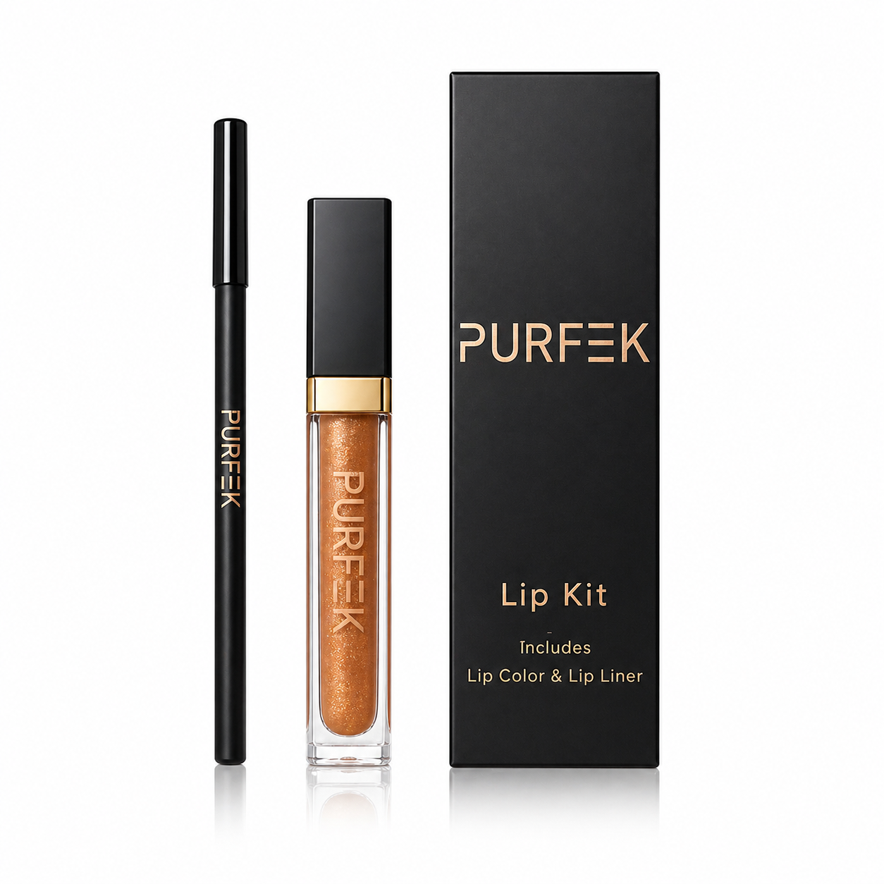 Shimmer Cream Lip Gloss Kit With Mirror